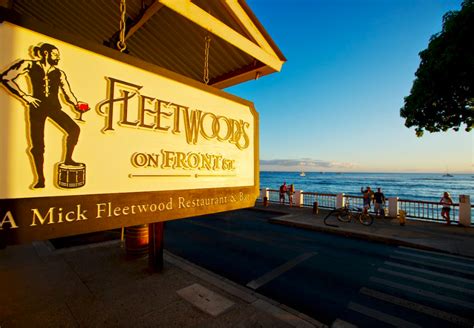 Fleetwoods lahaina - Fleetwood’s on Front St. is a restaurant and bar owned by rock and roll icon Mick Fleetwood of Fleetwood Mac. Mick Fleetwood’s vision for combining food and music came to fruition in 2012 with the opening of Fleetwood’s on Front St. Located in historic Lahaina, Maui, the two-level venue can accommodate up to 400 guests comfortably, …